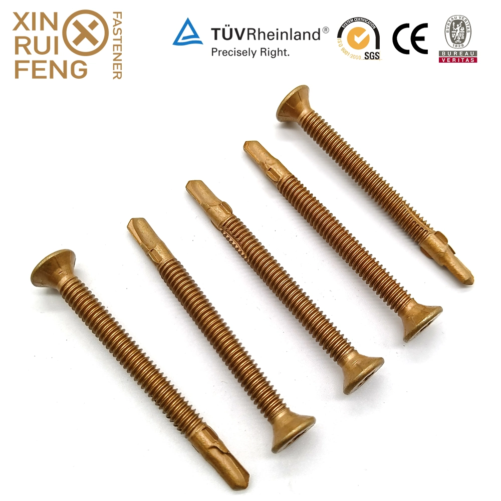 Xinruifeng Fastenes Ruspert Sst1000 Wings Teks Fiber Cement Self Drilling Screws