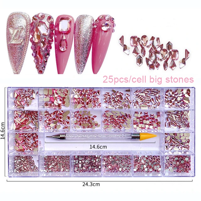 High Quality Nail Art Decoration Crystal Glitters Stone Shaped Rhinestone Nail