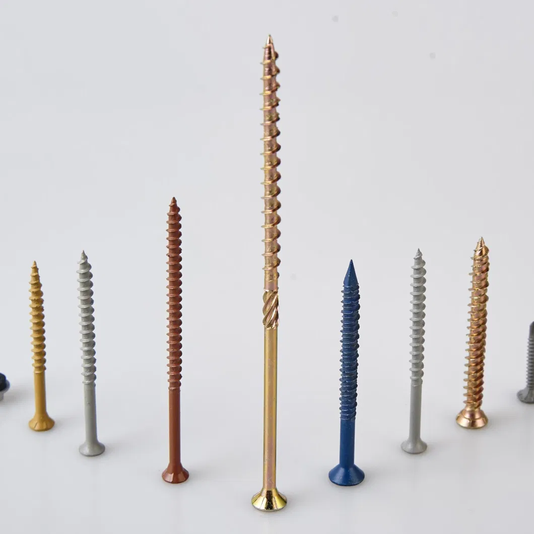 C1022A Zinc Painted Phill Flat Head Self Drilling Screw with 8 Ribs