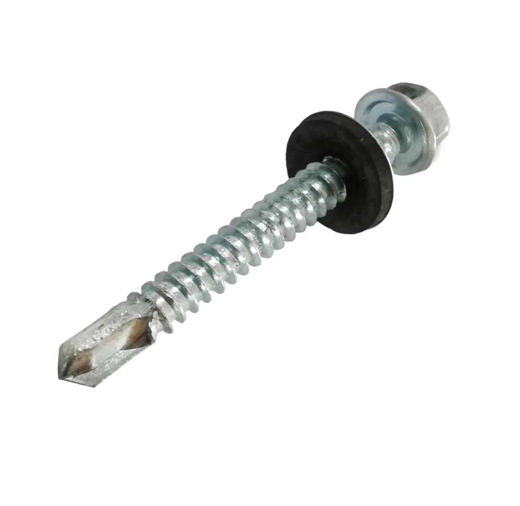 Slotted Hex Washer Full Thread Self Drilling Screw