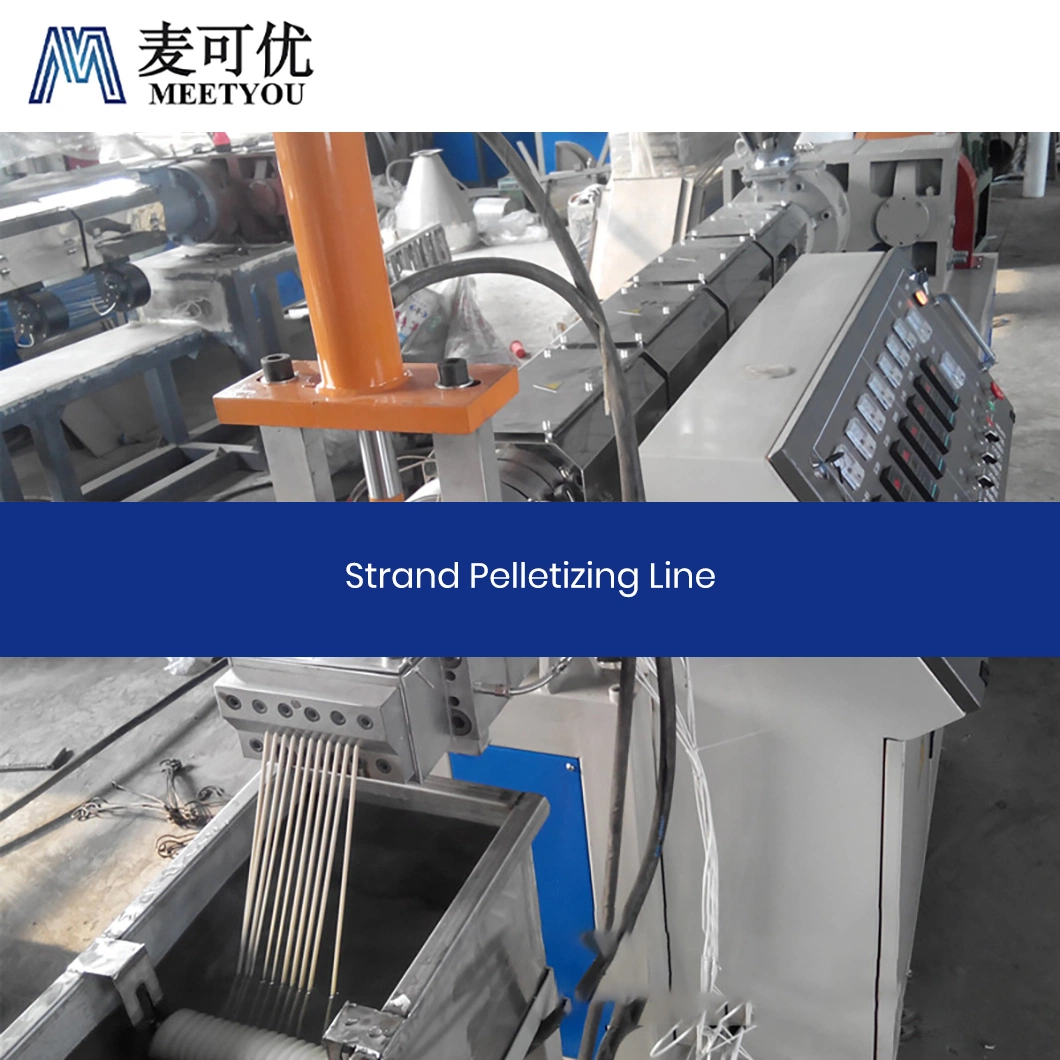 Meetyou Machinery Plastic Recycling Equipment China High Production Agglomerate Strand Granulation Line Factory OEM Custom PE PP Pelletizer