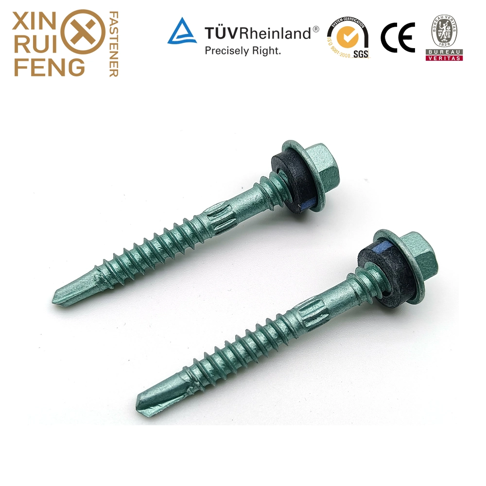 Xinruifeng Fasteners 10gx19 As3566 pH. 2 X Drive Serrated Round Gasket Flat Head Framer Framing Self-Tapping Drilling Screws for Steel Frame