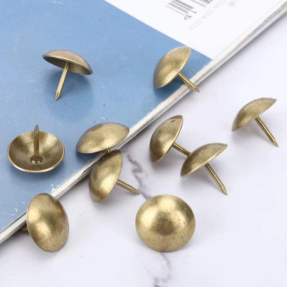 Hot Sale 17mm Decorative Hardware Sofa Nail Round Shiny Silver Nail Furniture Hardware Upholstery Nail Heads