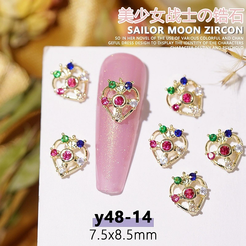 New Arrival 3D Nail Rhinestones Charms for Acrylic Nails Mix Shiny Crystals Diamonds Glass Nail Charms Metal Gold Rhinestone