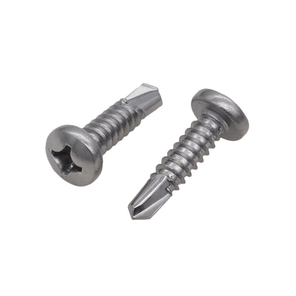 Wholesale Customized Fastener Pan Round Head Stainless Steel Self Drilling Metal Screw Philips Drive, Polish