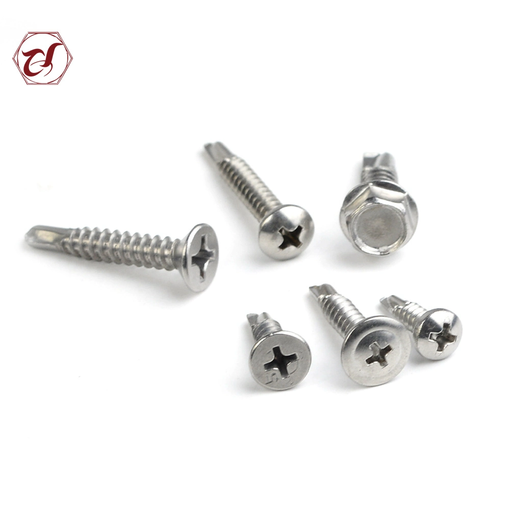 DIN7504 SS304 SS316 Cross Recessed Flat Countersunk Head Self Tapping Drilling Screw