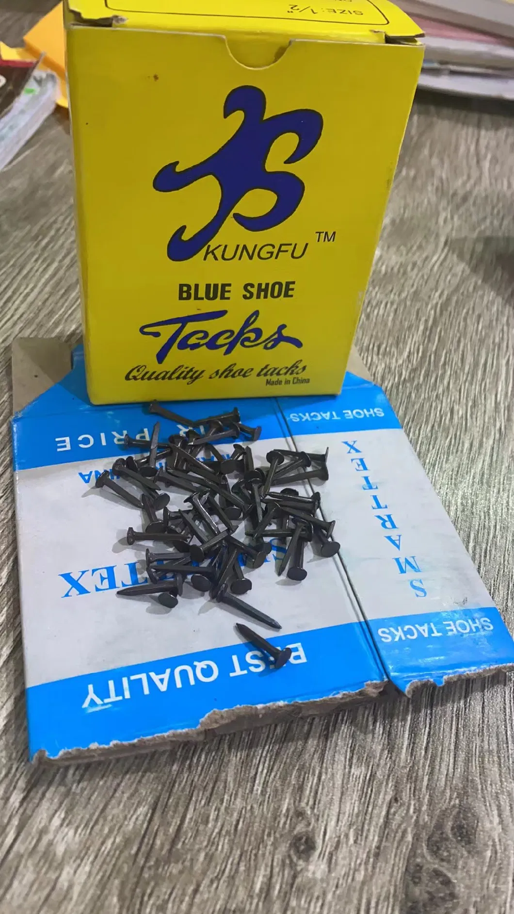 Model South Africa Market 3/8&prime;&prime; - 1&prime;&prime; Shoe Tack Nails/Sofa Nails Blue and Black Carbon Steel Furniture Nails