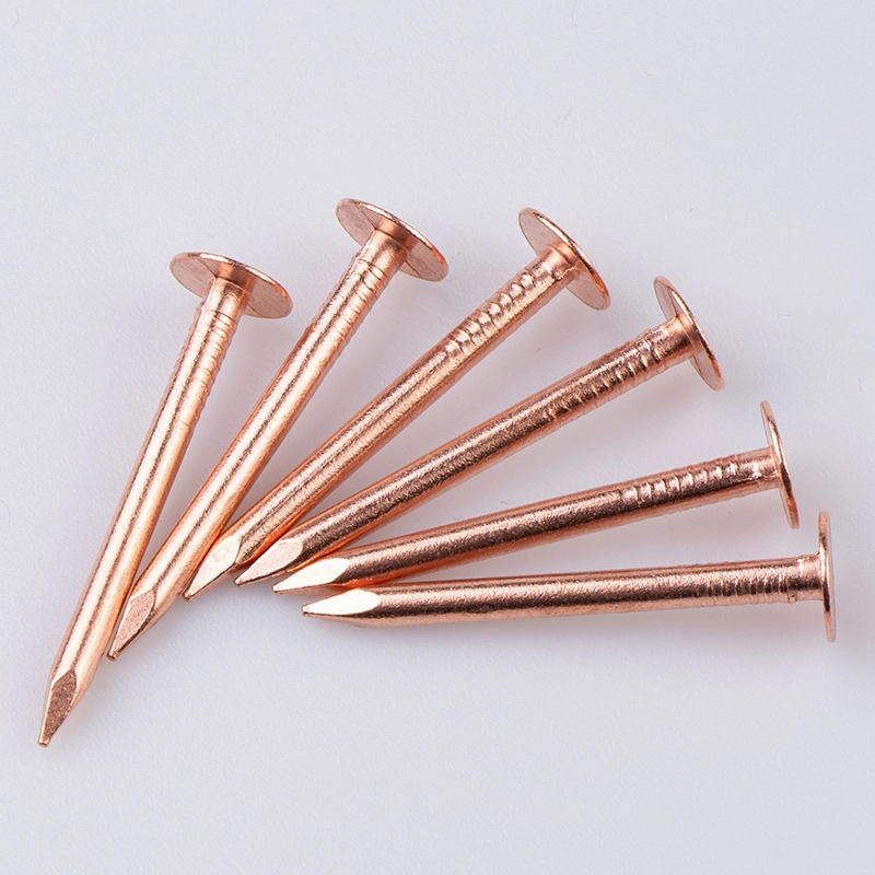 High Quality Flat Head 3.1*38mm Pure Copper Wood Nail Copper Brad Nails