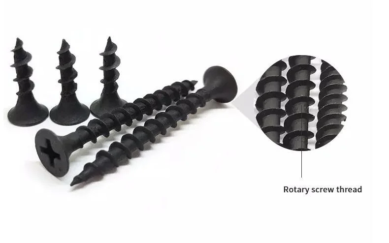 High Quality DIN Standard Drywall Screw Fine/Coarse Thread Black/Grey Screw