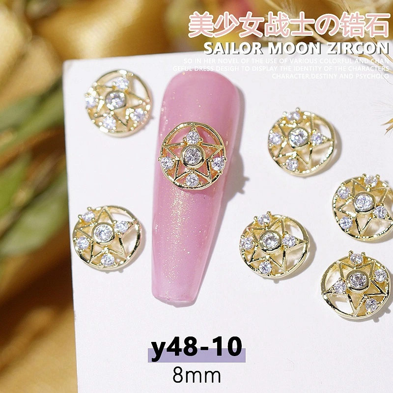 New Arrival 3D Nail Rhinestones Charms for Acrylic Nails Mix Shiny Crystals Diamonds Glass Nail Charms Metal Gold Rhinestone