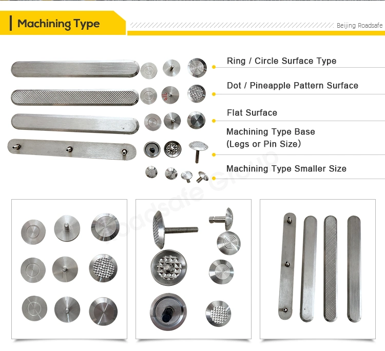 Airport Used 316ss 304 Stainless Steel Tactile Tiles Paving Indicator / Tactile Stud Nails