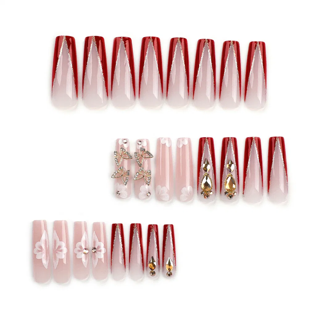 Bling Rhinestone Handmade False Nails Diamonds Decoration Fake Nails Luxury Press on Nails