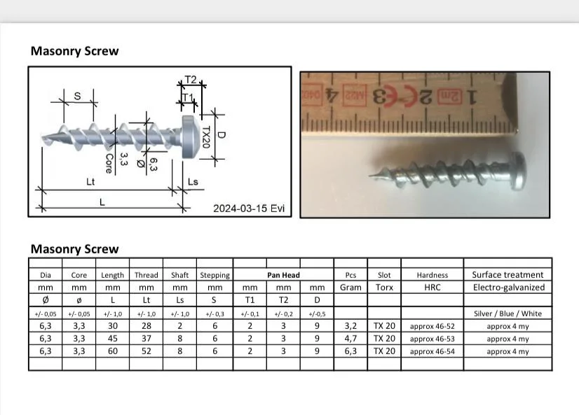 Coarse Thread Bugle Head Self Tapping Wood Screws for Drywall Sheetrock Wood