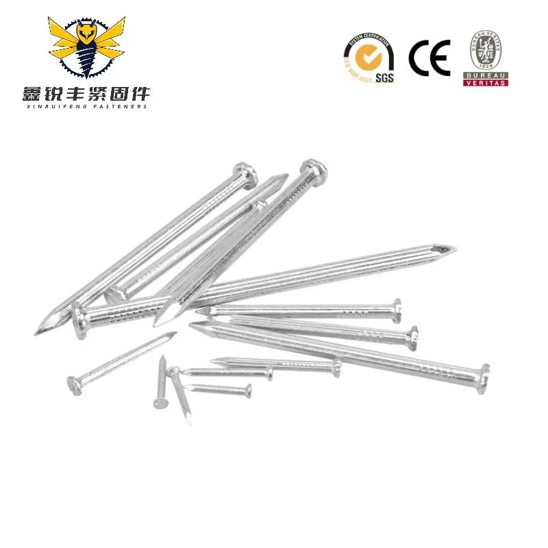 Hot Sale Top Quality High Hardness 1.5&quot;, 2&quot;, 2.5&quot;, 3&quot;, 4&quot; Iron Steel Smooth Shank Building Galvanized Masonry Cement Concrete Nails for Concrete Construction