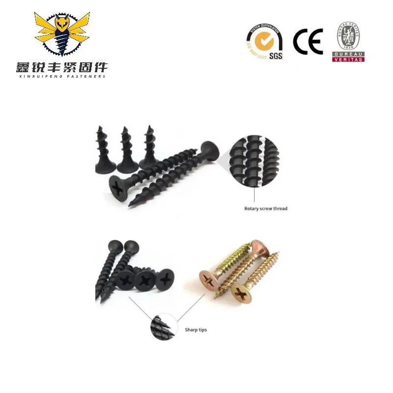 Black Gray Phosphate Galvanized Yellow Self Tapping Angle Head Coarse Thread Drywall Screw