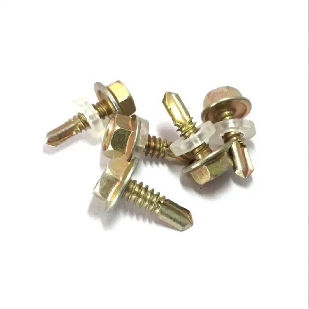 Carbon Steel Galvanized Self Tapping Screws Nails Color Head Hexagonal