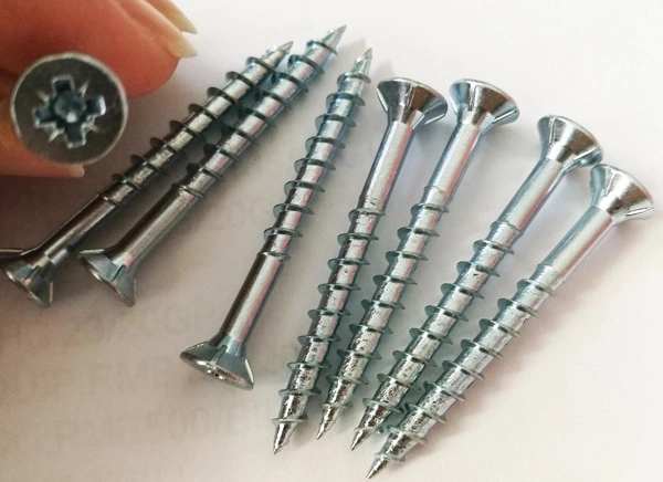 High Quality Pozi Drive Chipboard Screw Flat Csk Head Yellow Zinc Plated