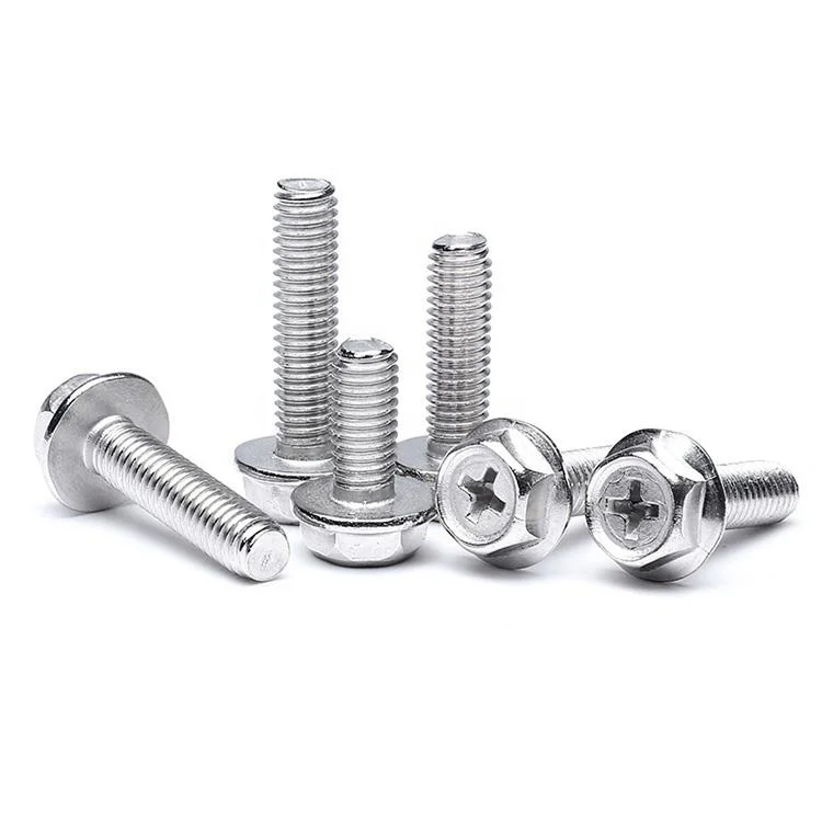 Slotted Cross Recessed Serrated Hex Flange Head Screw