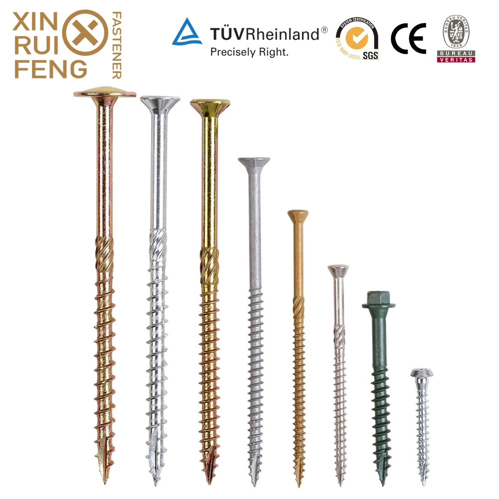 Xinruifeng Fasteners Zinc Epoxy Structural Assembly Full Thread Type 17 4 Cut Point 6 Lobe Socket T-Star Csk Flat Head Chipboard Wood Construction Screws