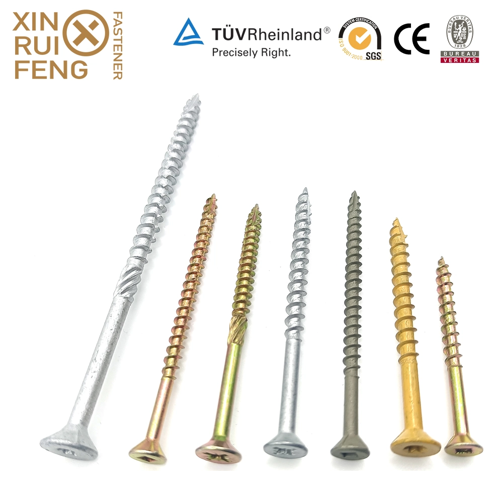 Xinruifeng Fasteners Zinc Epoxy Structural Assembly Full Thread Type 17 4 Cut Point 6 Lobe Socket T-Star Csk Flat Head Chipboard Wood Construction Screws