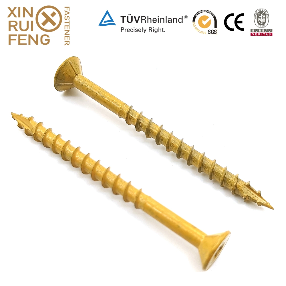 Xinruifeng Fasteners Zinc Epoxy Structural Assembly Full Thread Type 17 4 Cut Point 6 Lobe Socket T-Star Csk Flat Head Chipboard Wood Construction Screws