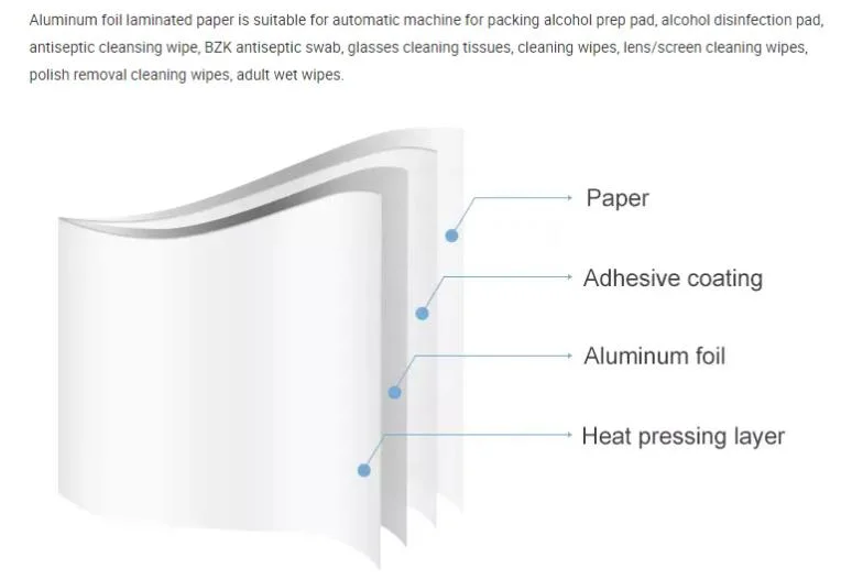 Four Side Sealing Disinfection Wipes Wrapping Paper