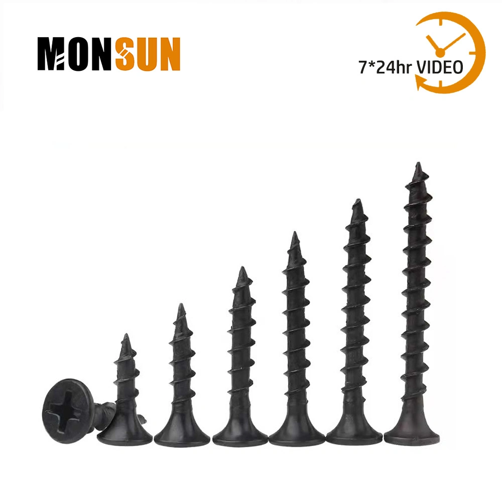 Coarse/Fine Thread Black/Gray Phosphate Drywall Screws for Gypsum to Wood