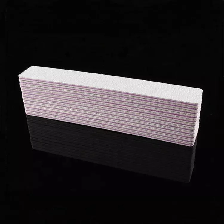 High Quality Professional 100/180 and 80/80 Grit Double Side Rectangle Gray Nail File