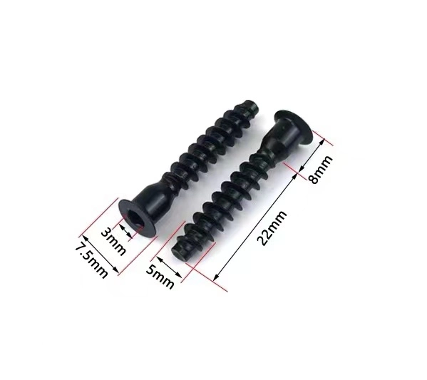 Furniture Confirmation Screw, Hexagonal Wood Screw, Black Powder Coating