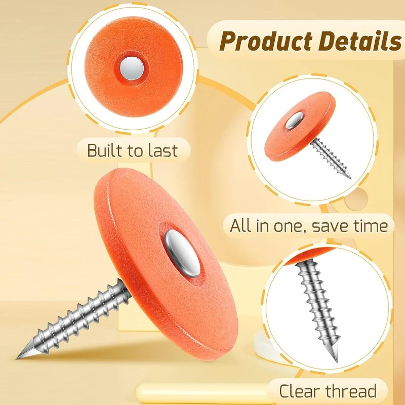 1-1/4 Inch Circular Handle Plastic Roofing Nails for The Ceiling of The Us Canadian Market