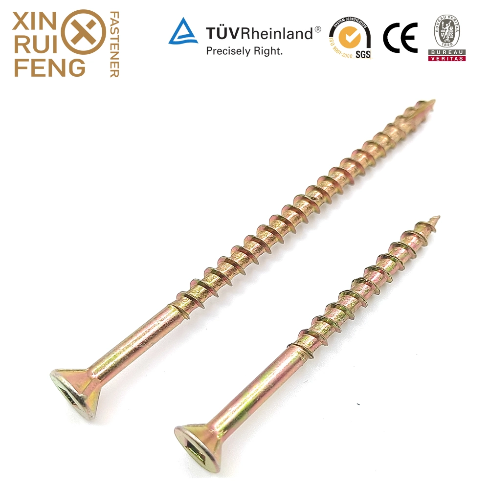 Xinruifeng Fasteners Zinc Epoxy Structural Assembly Full Thread Type 17 4 Cut Point 6 Lobe Socket T-Star Csk Flat Head Chipboard Wood Construction Screws