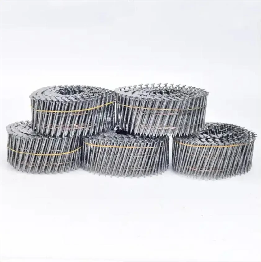 16 Degree Electro Galvanized Wire Pallet Coil Nails Screw Shank Diamond Point