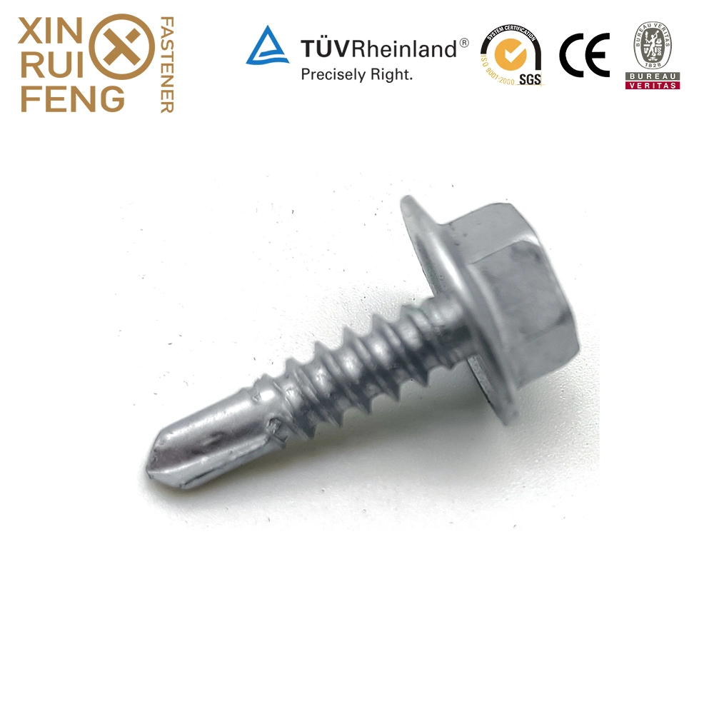 Xinruifang Fasteners 304 (A2) A4 Stainless Steel Bimetal Bi-Metal Csk Pancake Hex Washer Head Timber Stitching Tek Self Tapping Drilling Screws