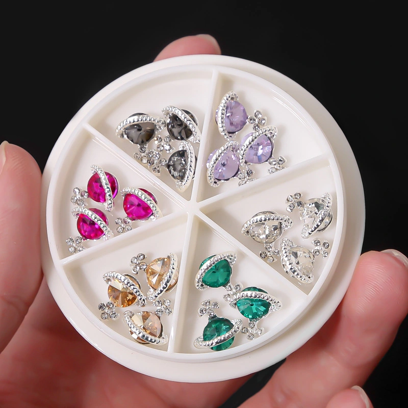 Cross Border Nail Accessories Alloy Japanese Planet Shiny Multi-Color Box with Saturn Inlaid Nail Stick