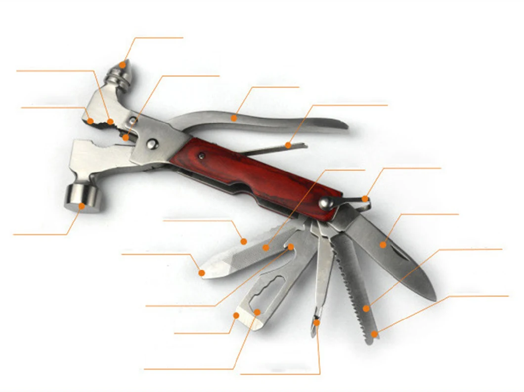 Mini Portable Multi Tools Hammer Camping Kit Stainless Steel Wyz12896