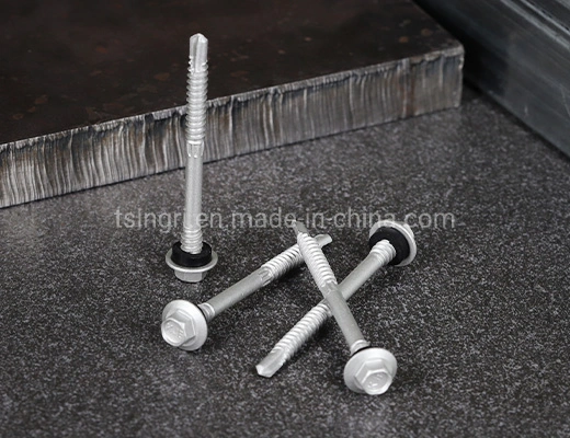 TGR/Tsingri Ruspert Hex Washer Flange Double Thread Scratshank Knurled Self Drilling Screws Roofing Screws