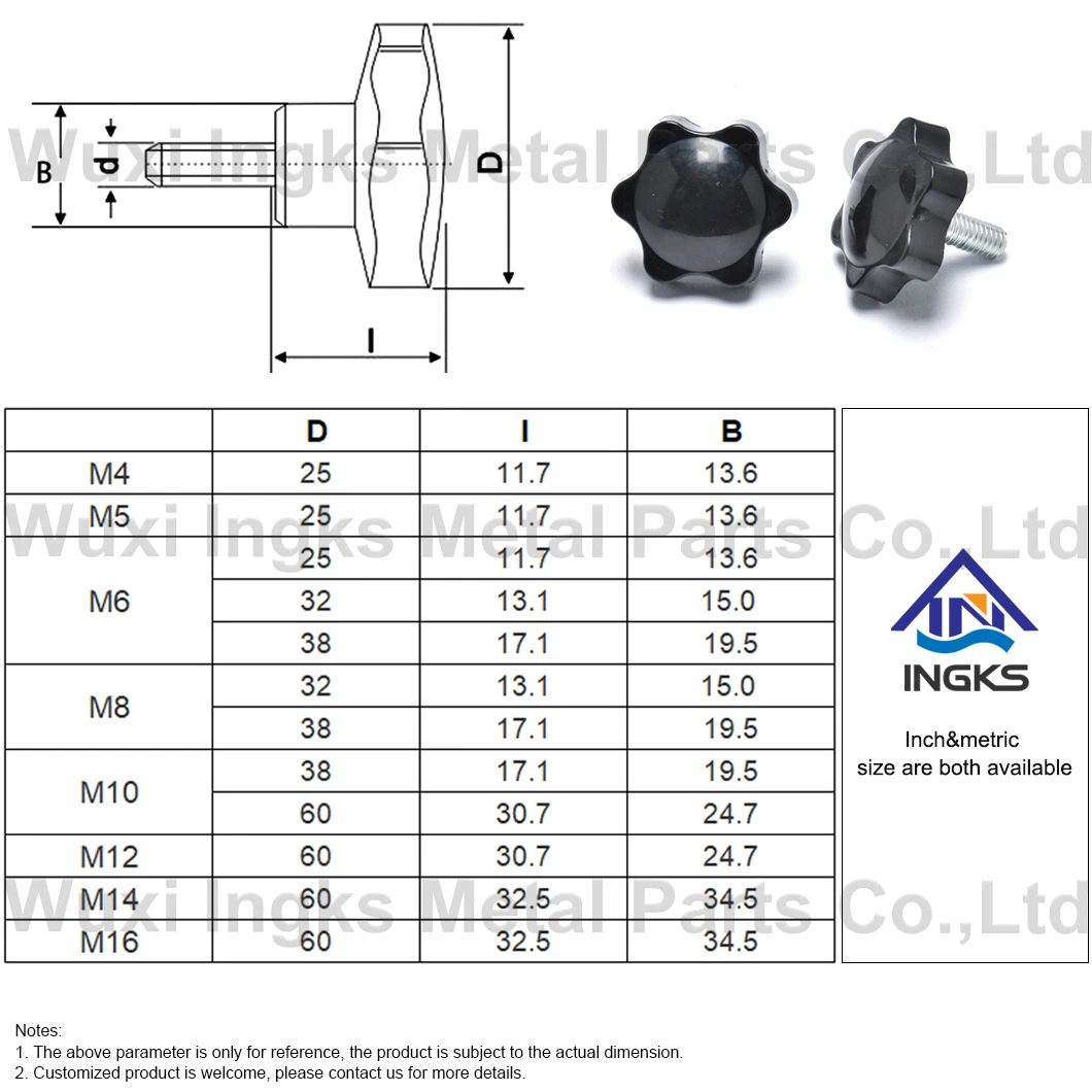 Low MOQ Stainless Steel Clamping Tighten Six Lobe Flower Plastic Head M4 M5 Thumb Screw