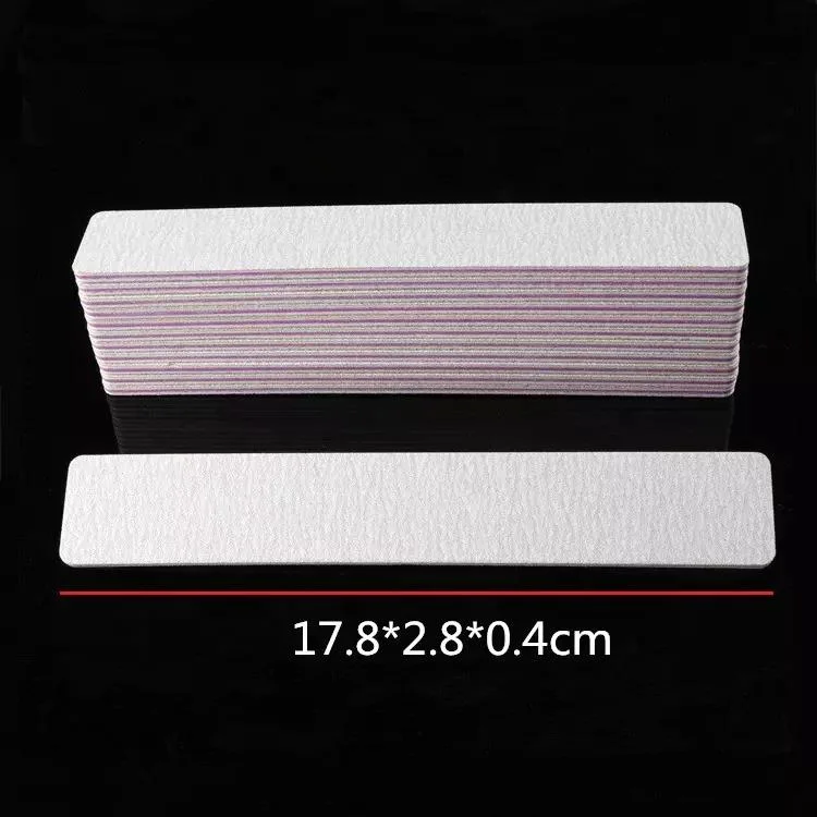 High Quality Professional 100/180 and 80/80 Grit Double Side Rectangle Gray Nail File