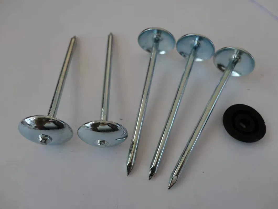 Zinc Plated Umbrella Cap Roofing Nails with Gunny Bag for Africa Market