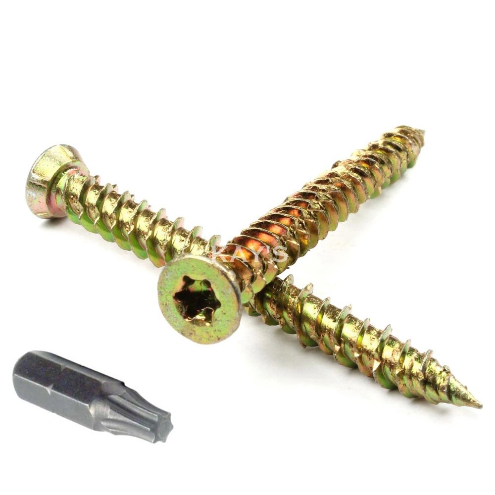 Torx Head T30/25 Yellow Zinc Concrete Screw