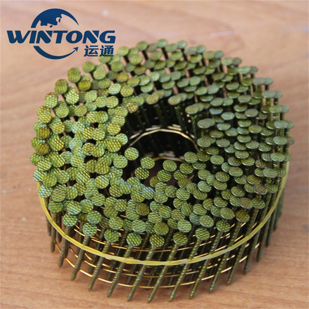 Threaded Small Cap Tray Roll Nails/Carbon Steel/Electroplated Ring Nails