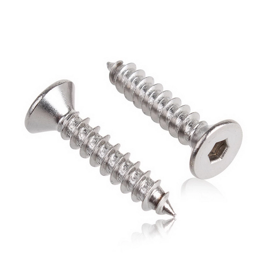 Flat Head Hexagon Socket Self Tapping Screw Countersunk Head Hex Self Tapping