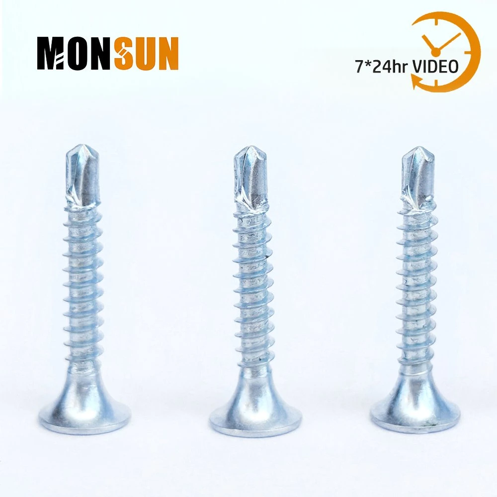 Clear Zinc Coating Bugle Head Phillips #2 Point Self Drilling Drywall Screw