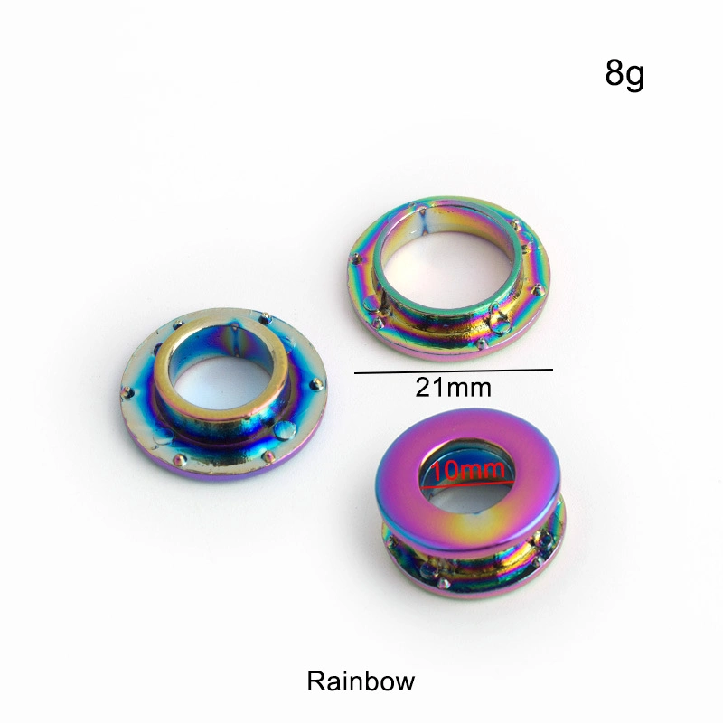 Fashion Rainbow Oval Round Shape Eyelets for Jeans/Jacket/Bags Metal Accessories