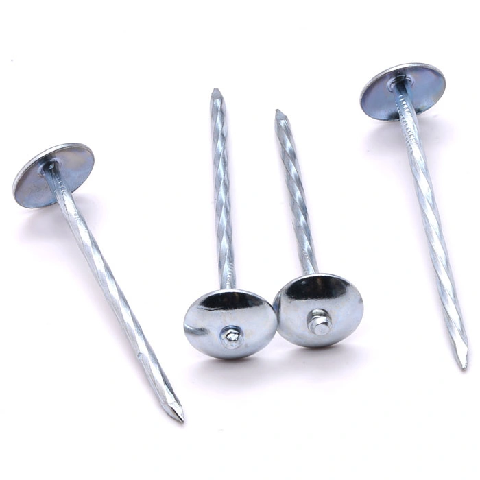 Factory Galvanized Twist Shank Roofing Nails Umbrella Head Nail Roofing Nails with Rubber Washer