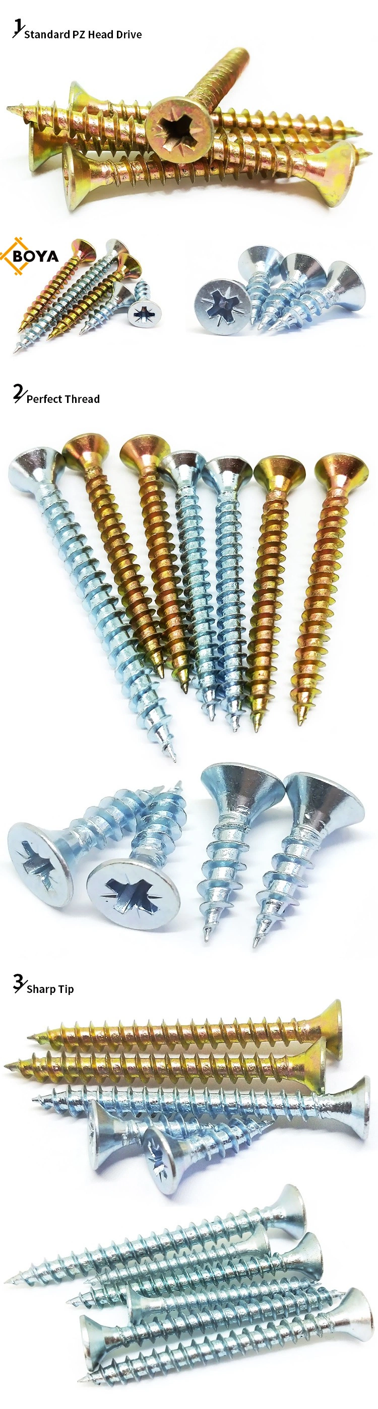 Pozi Csk Serrated Thread 4.5 X 16mm Chipboard Screw