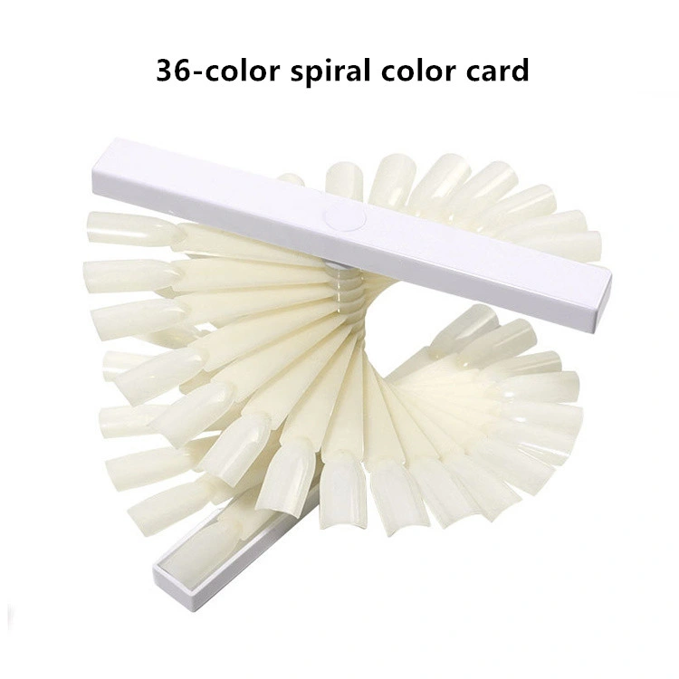 Fashion Spiral Display Stand Nail Polish Color Card Fan-Shaped/Umbrella-Shaped Nail Mold Nail Display Card