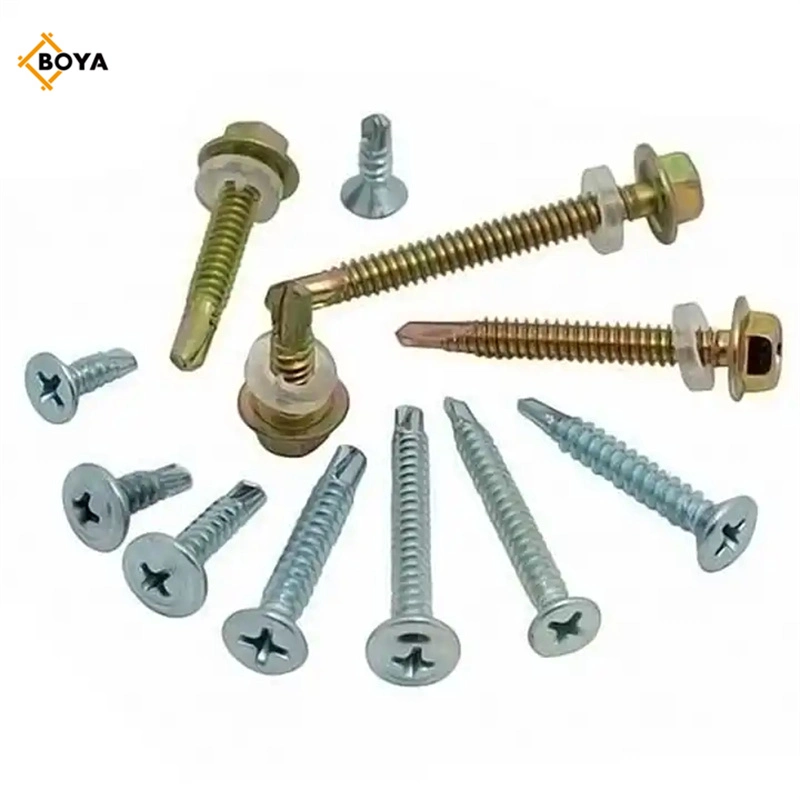 Zinc Plated Galvanized Phillips Csk Flat Head Self Drilling Screw