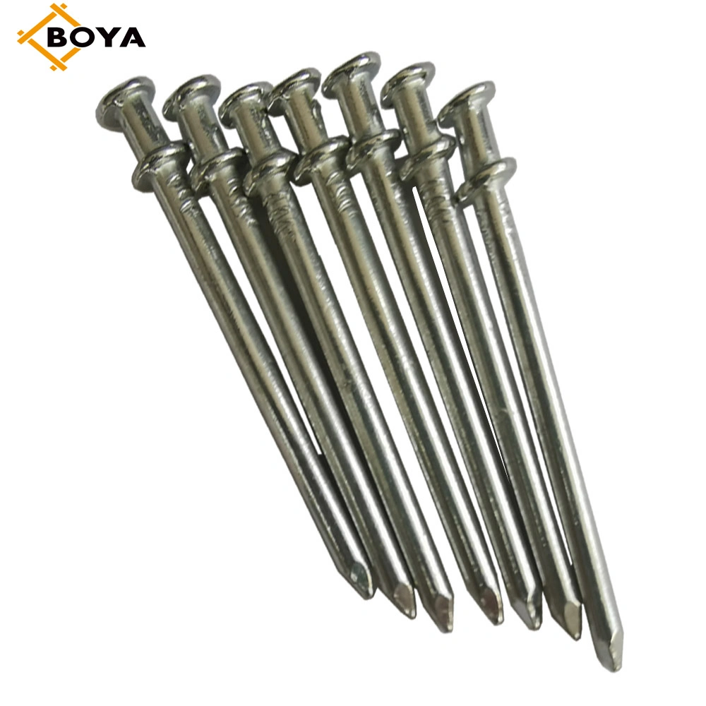 Double Head Iron Wire Nail with Electric Galvanized Threatment