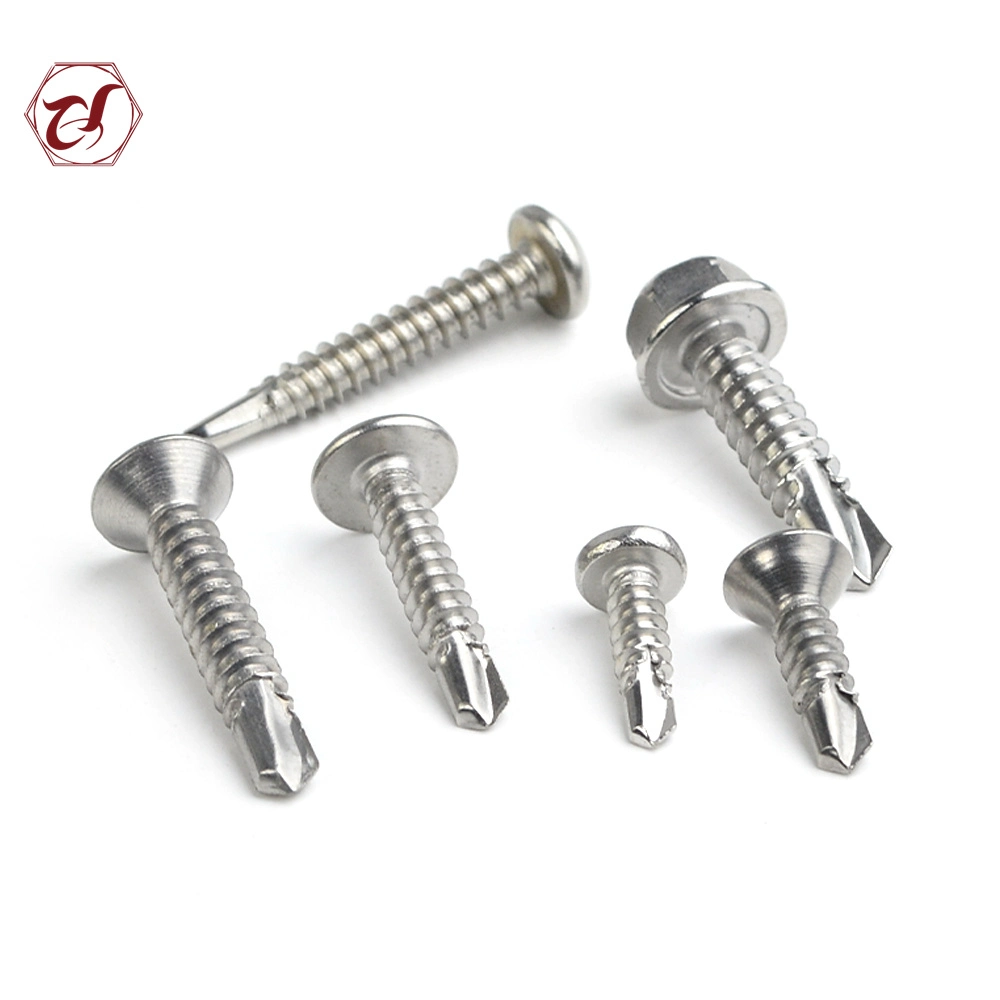 Stainless Steel 316 Cross Recess Torx Slot Countersunk Flat Hex Washer Pan Head Self Drilling Screws A4